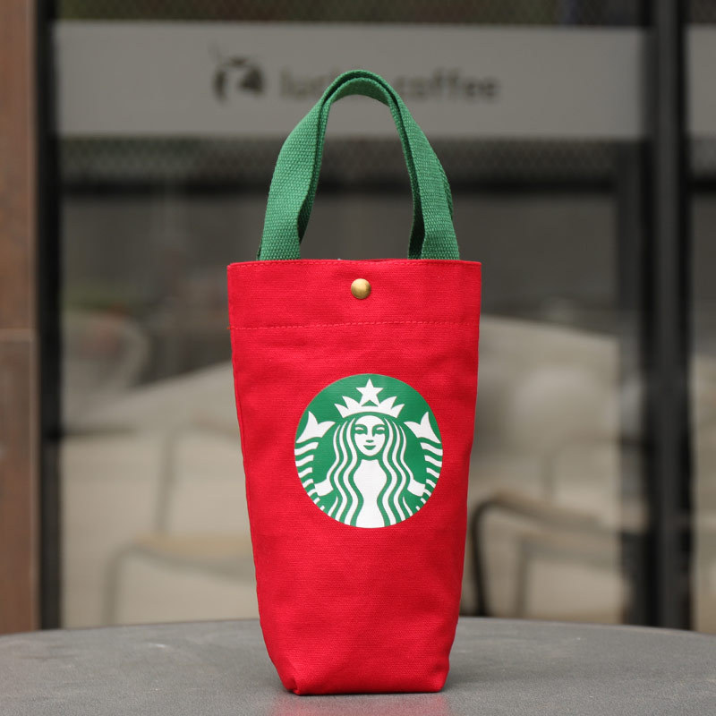 STARBUCK Coffee Handbag Reusable Pouch Tote Cup Carrier Bag Tumbler ...