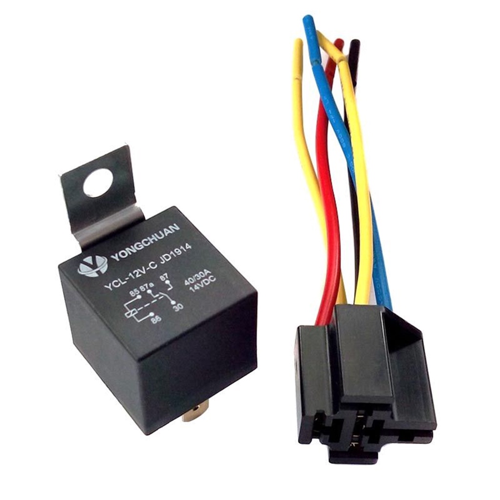 Waterproof Automotive Relay 12V 5Pin 40A Car Relay 12V 5Pin With Relay ...