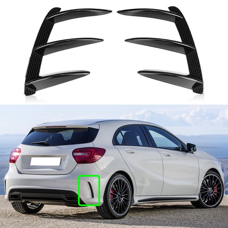 Rear Bumper Splitter Canard Wing Rear Splitter Trim for Mercedes Benz ...