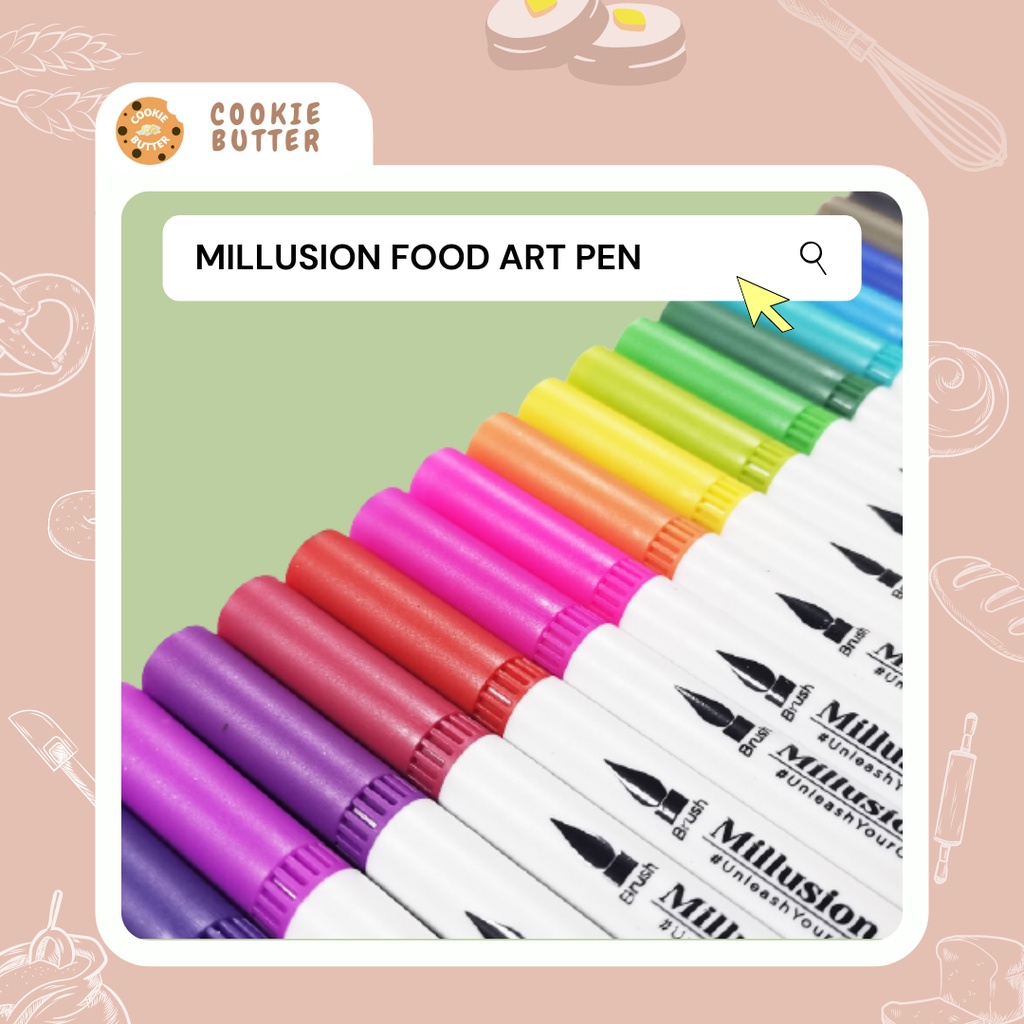 Millusion Food Art Pen/Edible Pen Cake WritingMuslim/ Food Pen/ Edible
