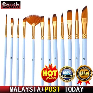 6Pcs/bag Watercolor Gouache Paint Brushes Different Shape Round Pointed Tip  Nylon Hair Painting Acrylic Brush Set Art Supplies - AliExpress