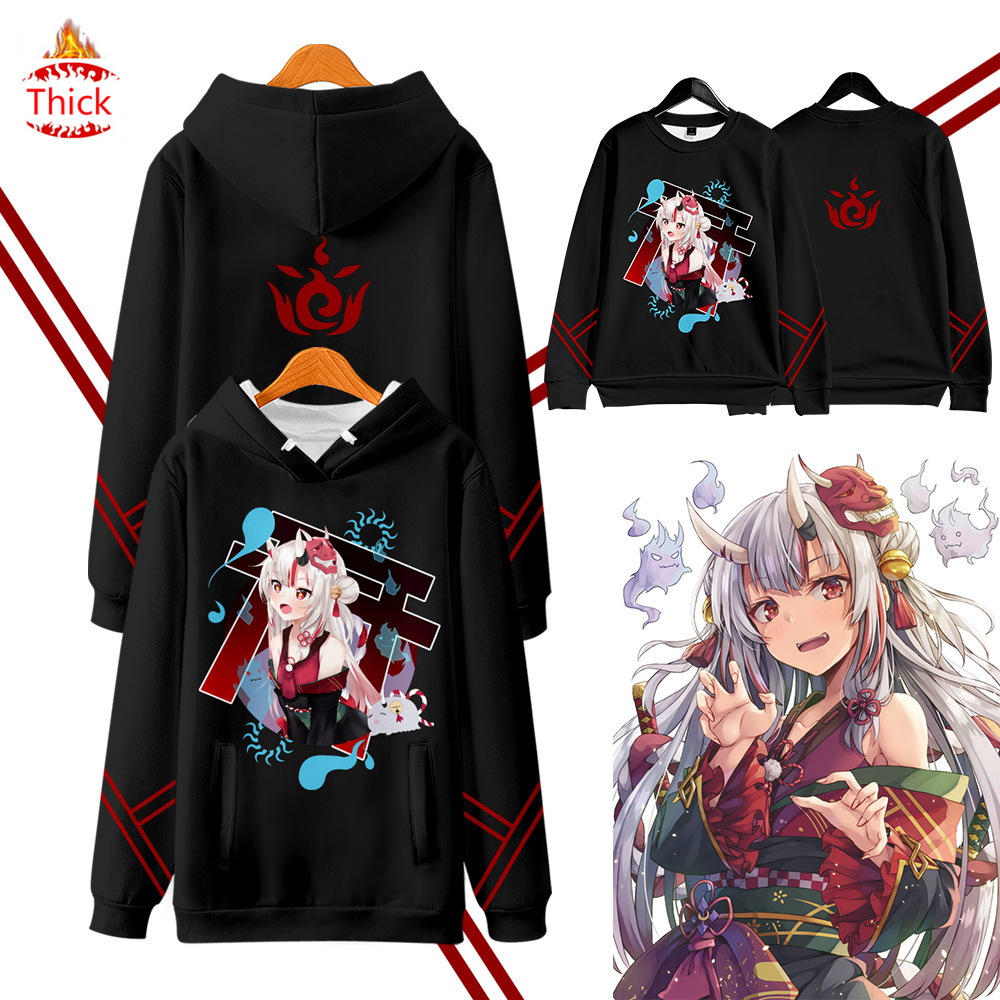 Hololive Vtuber Nakiri Ayame Cosplay Nijisanji Sasaki Saku 3D Printed  Hoodie Jacket Thick Hoodie Plus Size 5XL