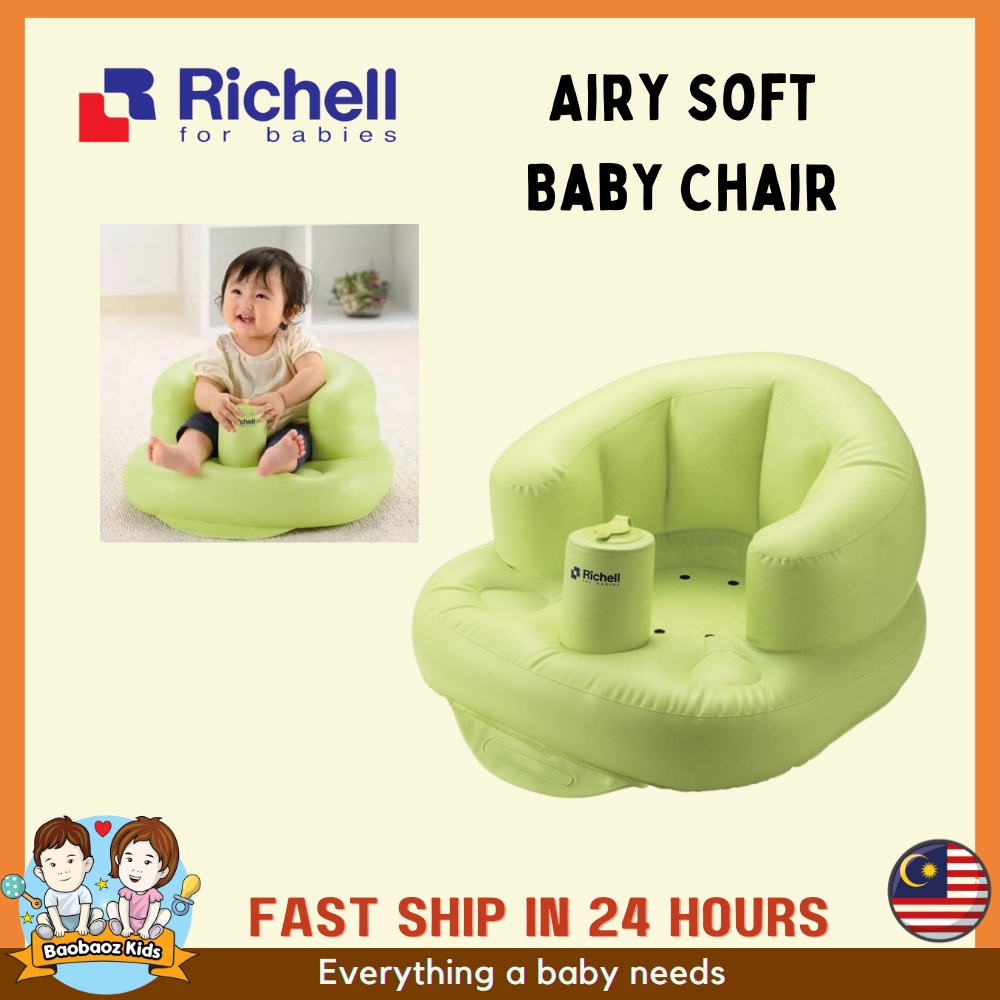 Richell Airy Soft Baby Chair / Baby Sofa Chair Shopee Malaysia