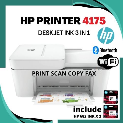 Hp DeskJet Ink Advantage 4175 All-in-One Printer Wireless Wifi Print ...