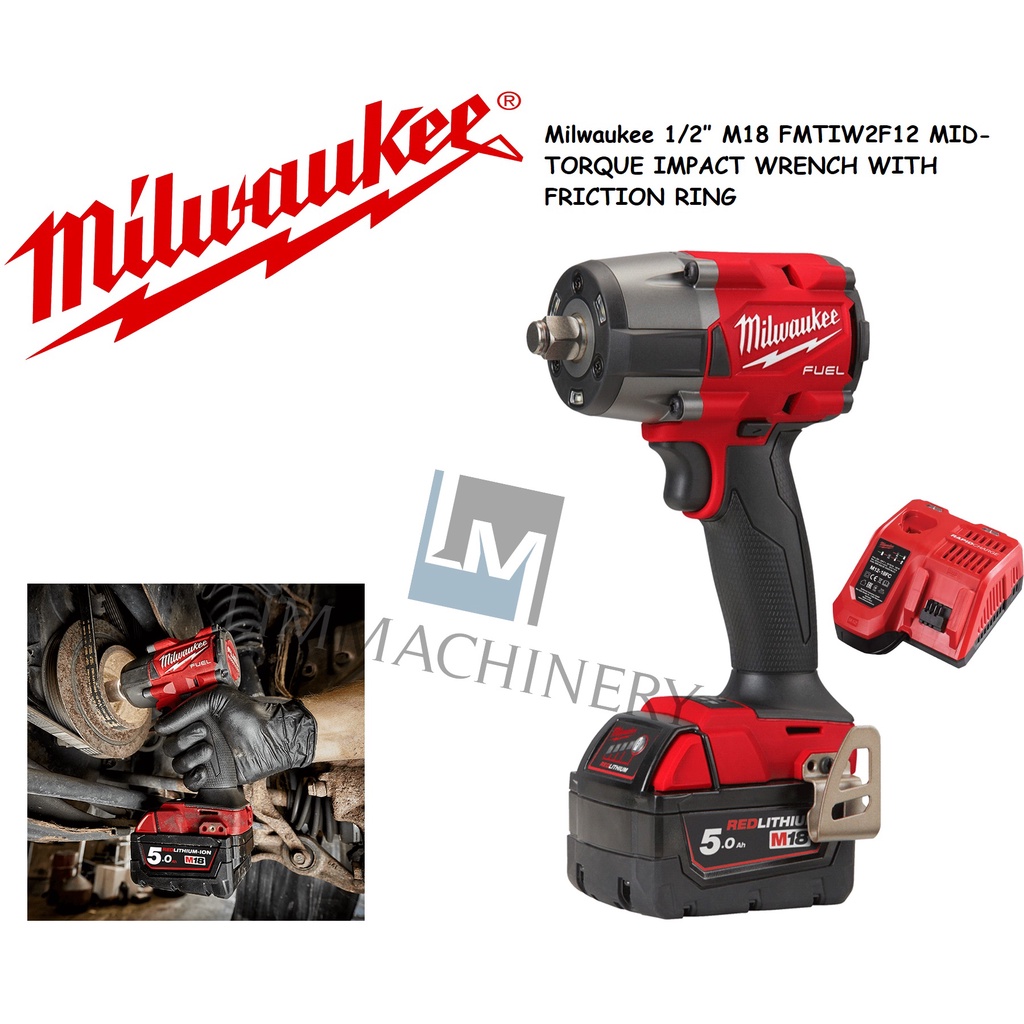 NEW Milwaukee FMTIW2F12 M18 FUEL MID TORQUE IMPACT WRENCH WITH FRICTION RING