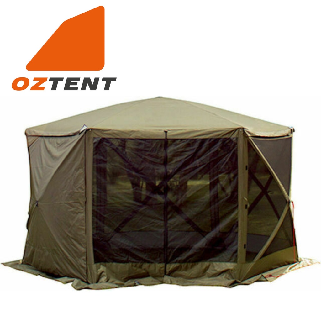(READY STOCK) Oztent Screen House Hex Room 3m x 3m. Instant Up Pop Up