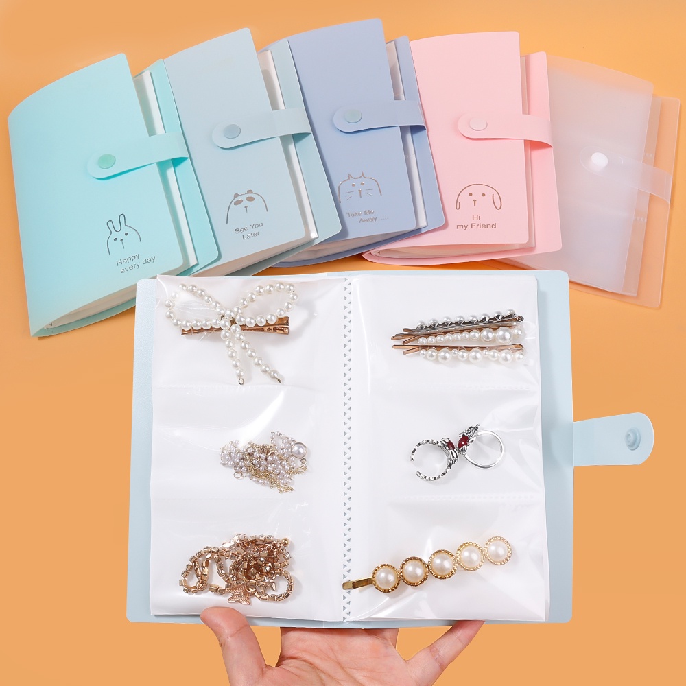 240 Grids Travel Rings Earrings Storage Booklet / Necklace Bracelet ...
