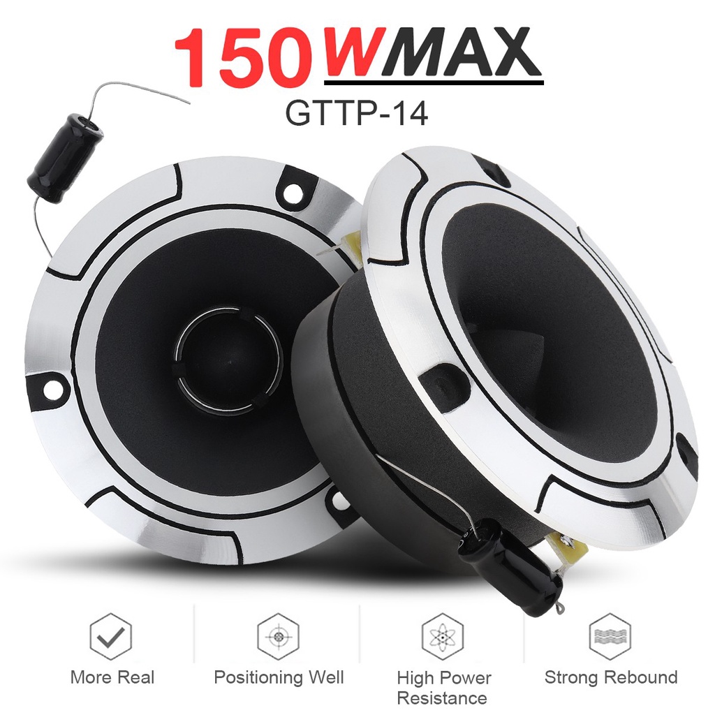 2pcs 4 Inch 150W 6OHM Aluminum Bullet Tweeter with Capacitor for ...