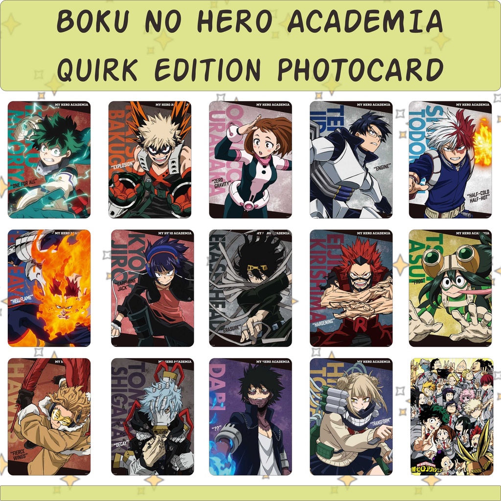 Boku NO HERO ACADEMIA QUIRK EDITION PHOTOCARD ANIME | Shopee Malaysia