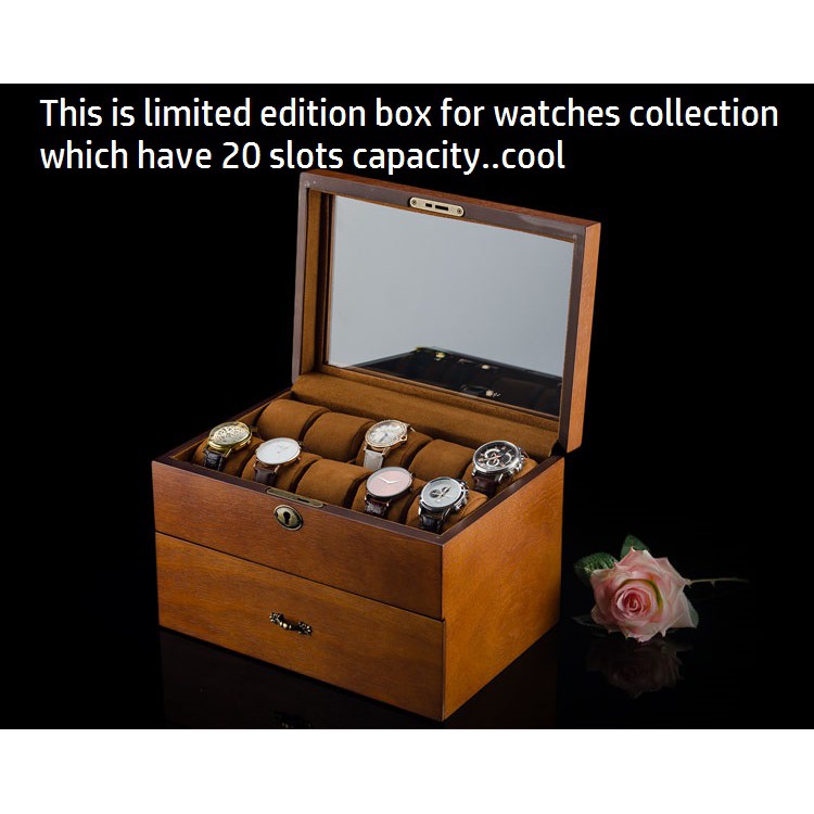 High end Wooden Watch Storage Box Solid Wood Watch Display Slot