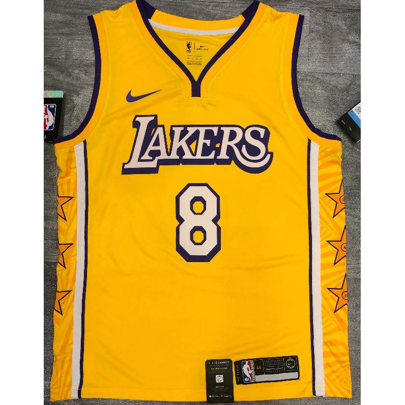 Los Angeles Lakers Kobe Bryant 2000- 01 Authentic Swingman Jersey - Yellow  - Mens