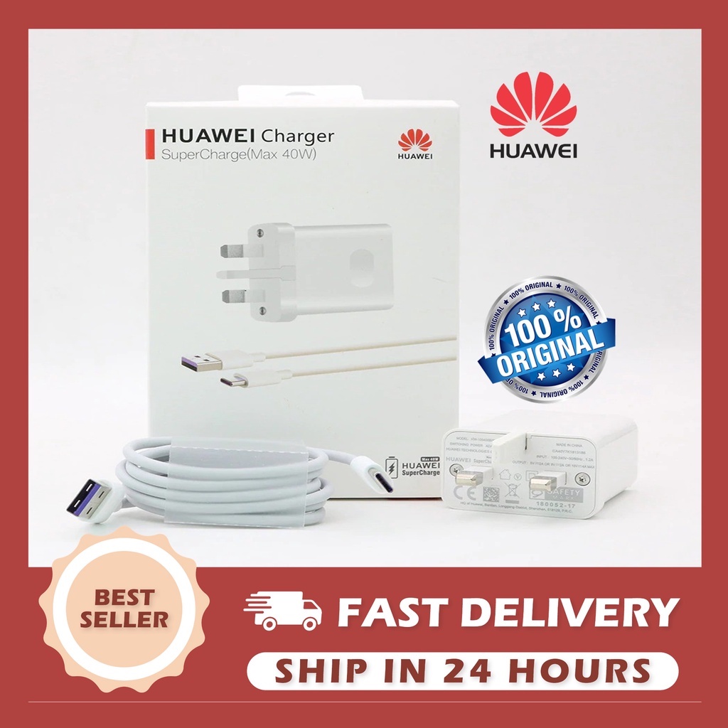 HUAWEI SUPER CHARGE 40W | 22.5W ADAPTER + 5A TYPE-C DATA SUPER CABLE ...