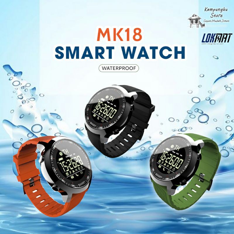 Ship KL Lokmat MK18 Smart Watch Bluetooth Information Push Step