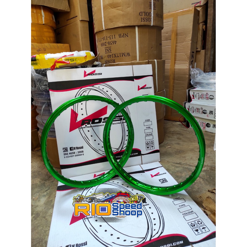 HIJAU Rossi Compe Rims 17-spoke Green Rims Size 140-140 | Shopee Malaysia