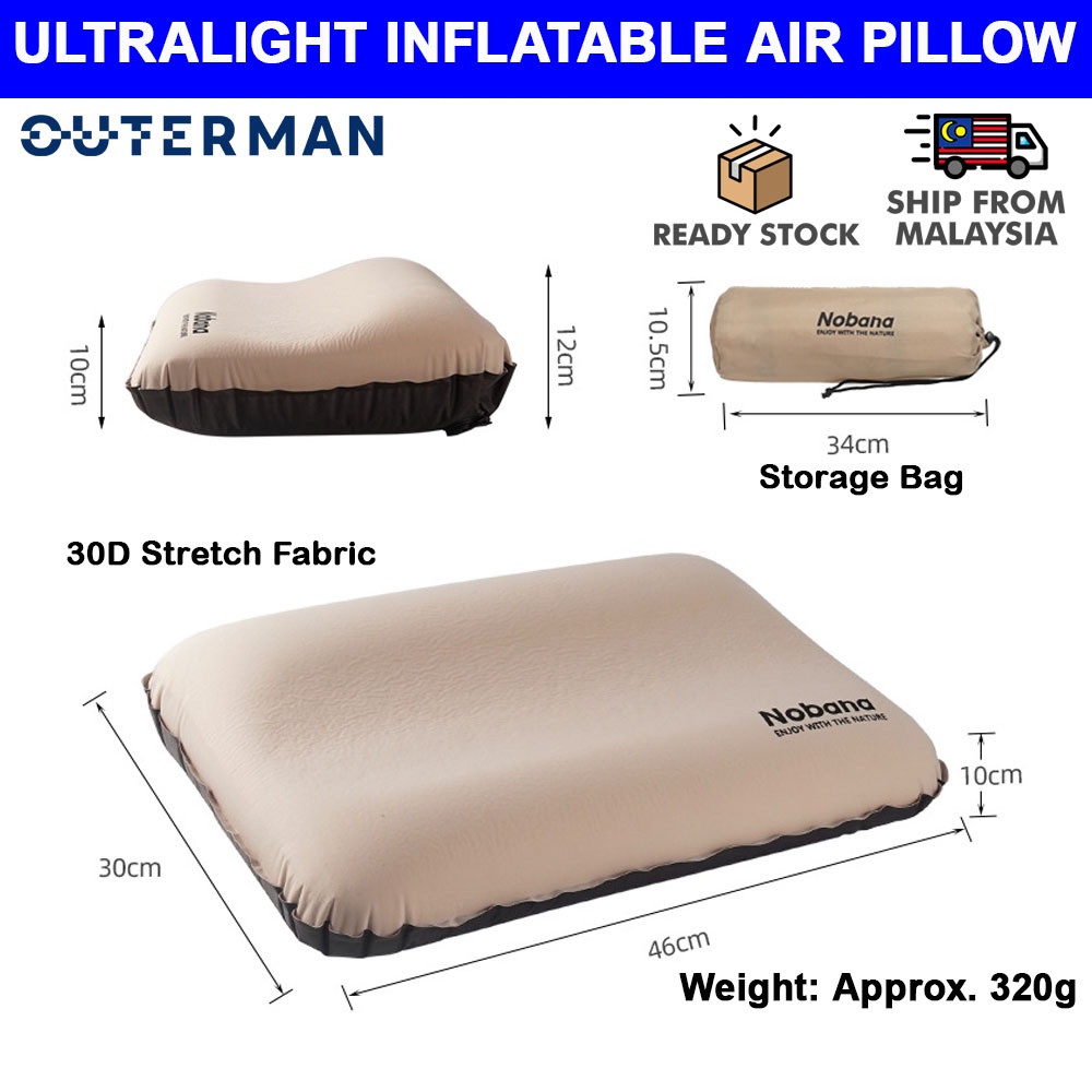 OUTERMAN Portable Outdoor Ultralight Inflatable Air Pillow Camping