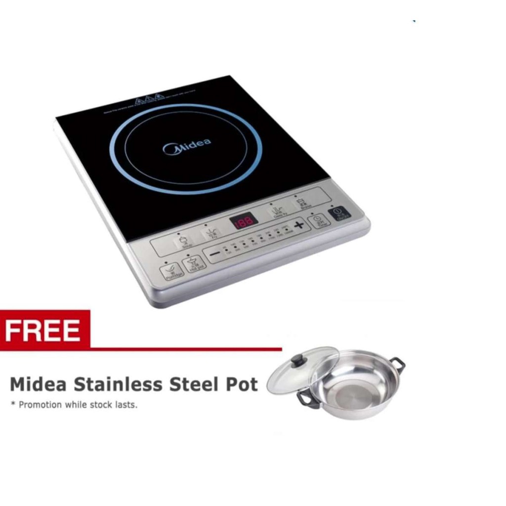 Midea Induction Cooker C16SKY1613 (Free Stainless Steel Pot) Shopee
