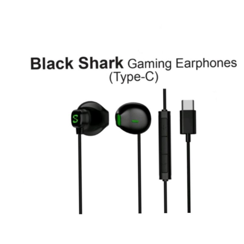 Black Shark BE11 Type-C USB Earphone Half Ear Headphone With Mic Volume ...