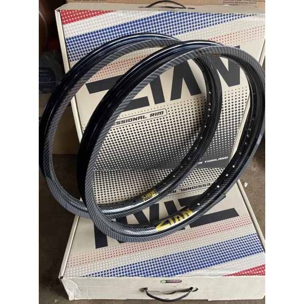ALLOY RIM ZIAN BLACK CARBON FIBRE ORIGINAL 1SET 2PCS 140 1.4 17INCH ...