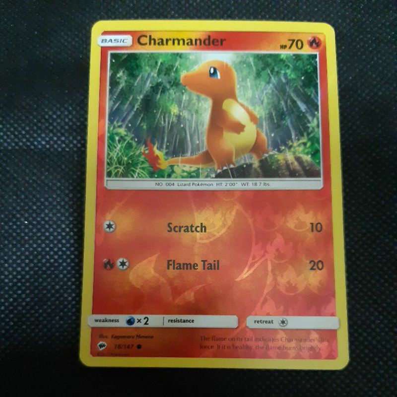 Pokemon Card TCG: Burning Shadow: Starter: Charmander 18/147 (REVERSE ...