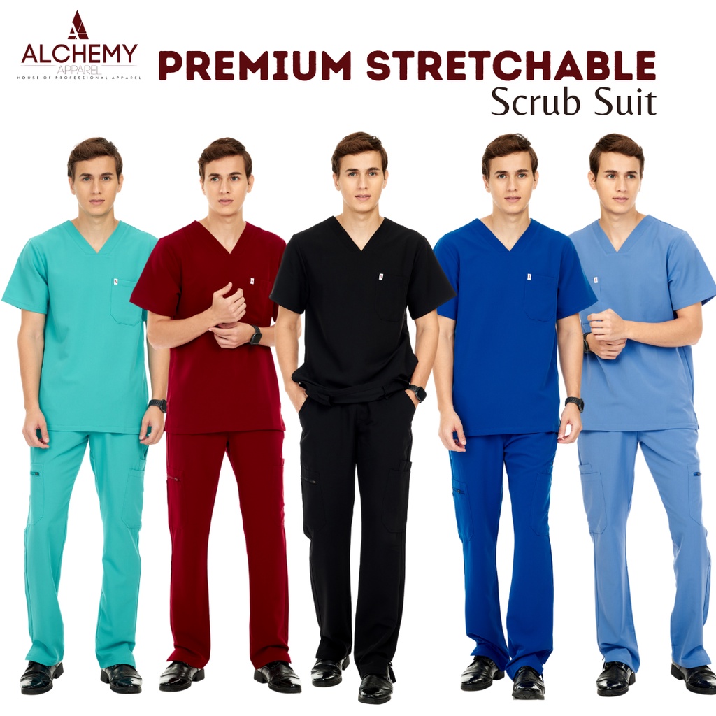 Premium Stretchable Scrub Suit - Men - 1.0 | Shopee Malaysia