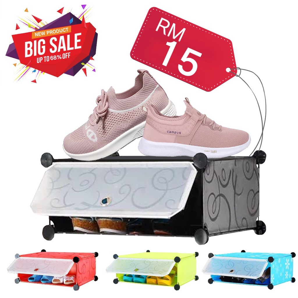 Stackable Plastic Shoes Box Shoe Box Multiple Colour Plastic DIY Easy