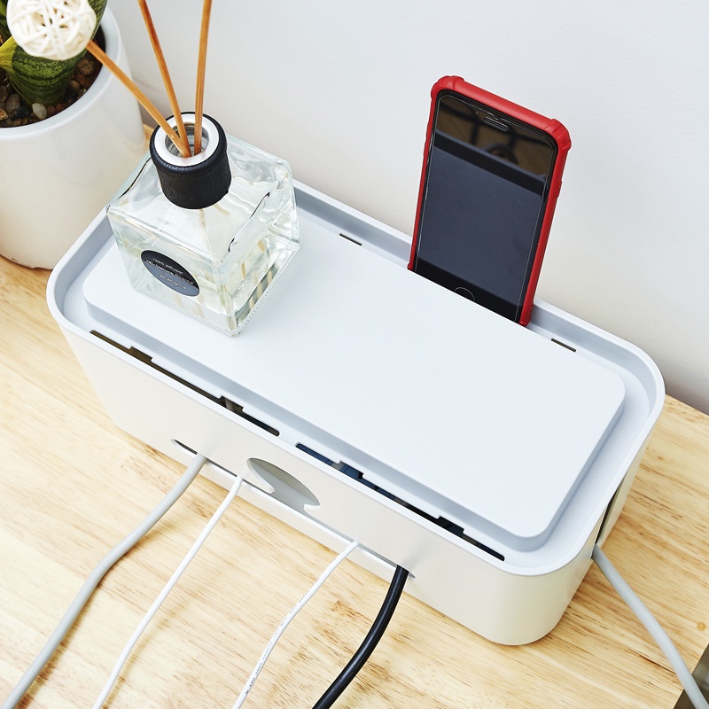 💓ReadyStock💓 Cable Organizer Extension Plug Plug Socket Storage Box ...