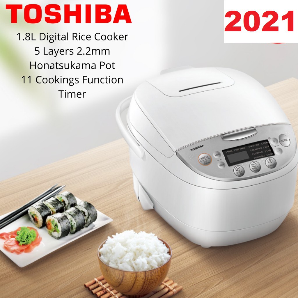 TOSHIBA HONATSUKAMA SERIES 1.8L RICE COOKER WITH COMPUTER RC18DH1NMY