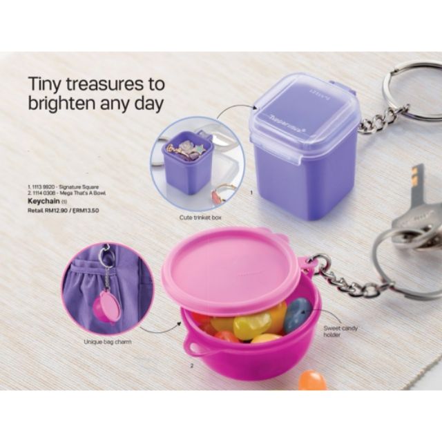 Mini clearance tupperware keychain