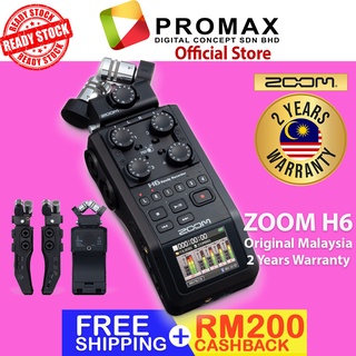 Zoom H6 All Black Portable Handy Recorder