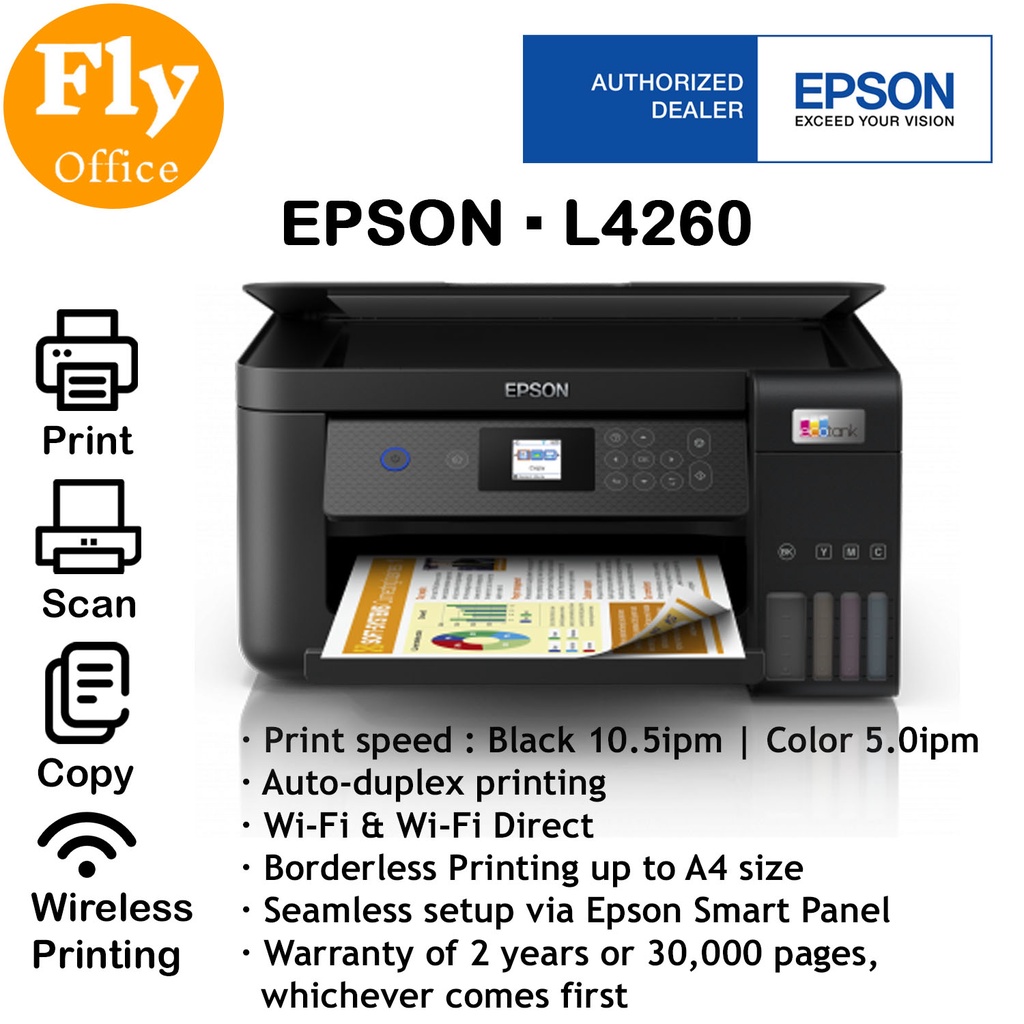 Epson L4260 All-In-One WiFi Ink Tank Printer - Print/Scan/Copy/Duplex ...