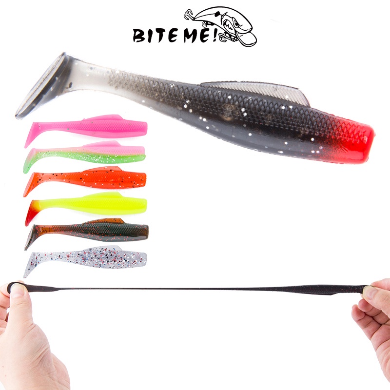 thumbnail image 2 of 50-Pack Soft Plastic Fishing Lures – Worm Swimbait With Fish Tail – Freshwater Saltwater 2 of 3