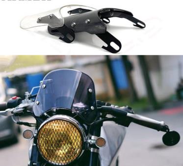 5 7 inch Motorcycle Retro Cafe Racer Headlight Windshield Instrument Visor Fit For Honda Yamaha XJR 1300 Suzuki GSX 1400 Shopee Malaysia