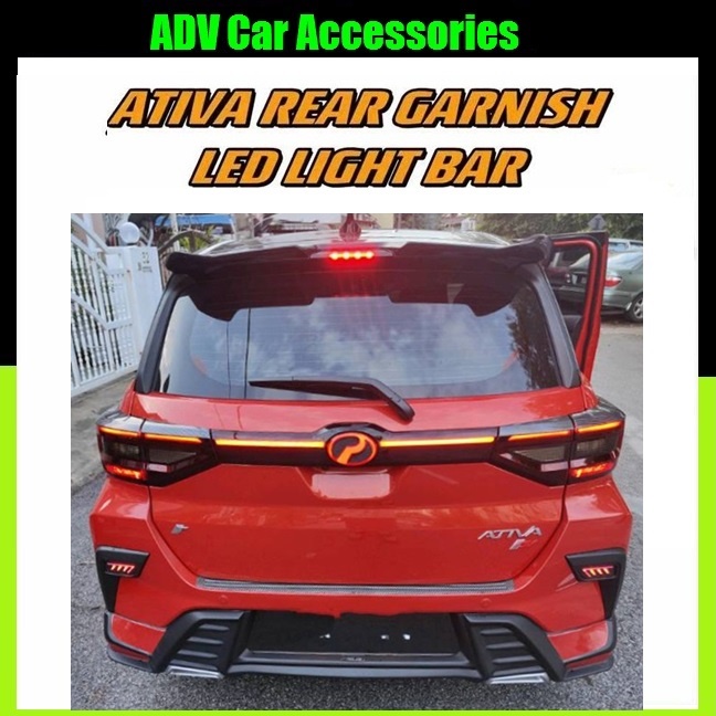 Perodua ATIVA Rear Garnish With Light Bar Running Logo | Shopee Malaysia