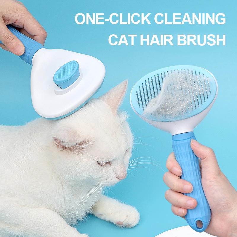 Pet Hair For Removal Comb Cat Dog Comb Self Cleaning Slicker Brush ...