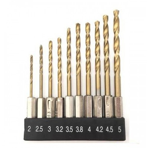 Metal Drilling 10pcs 2-5mm Hss Drill Bit Come With Hex Shank For ...