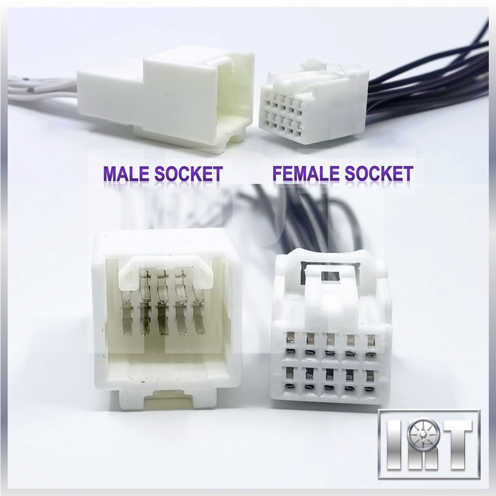 10 Pin Perodua Side Mirror Socket Axia Turn Signal Switch Soket Kereta