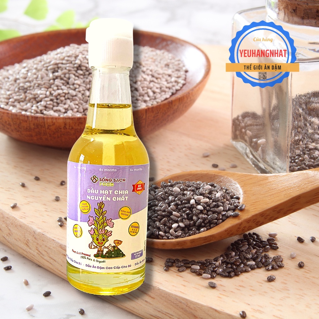 Chia Seed Oil For Baby Pure Weaning 60ml Live Clean Food Vietnamese
