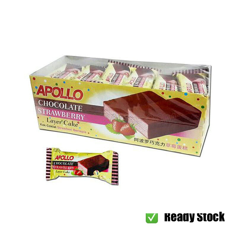 APOLLO Layer Cake Chocolate Strawberry (24's) | Shopee Malaysia