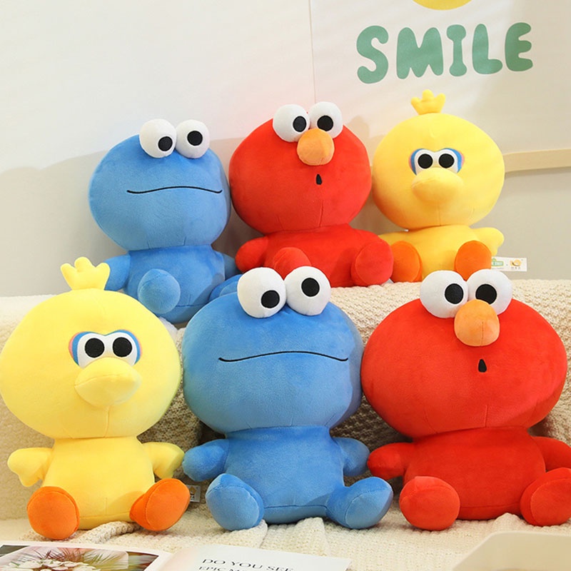 3 Sizes Stuffed Toy Animal Sesame Street BIG BIRD COOKIE MONSTER ELMO Baby Doll Friend Soft Plush Toy Birthday Christmas Valentine Ramadan Gift Shopee Malaysia