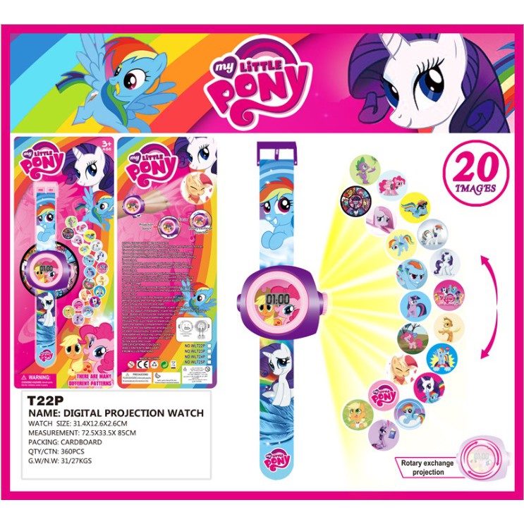 My Little pony 24 images projecting kids Watch | Shopee Malaysia
