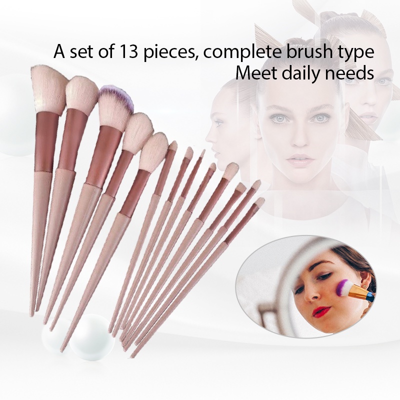 13pcs Makeup Brushes Kit Cosmetics Eyeshadow Brush Makeup Brush Sets ...