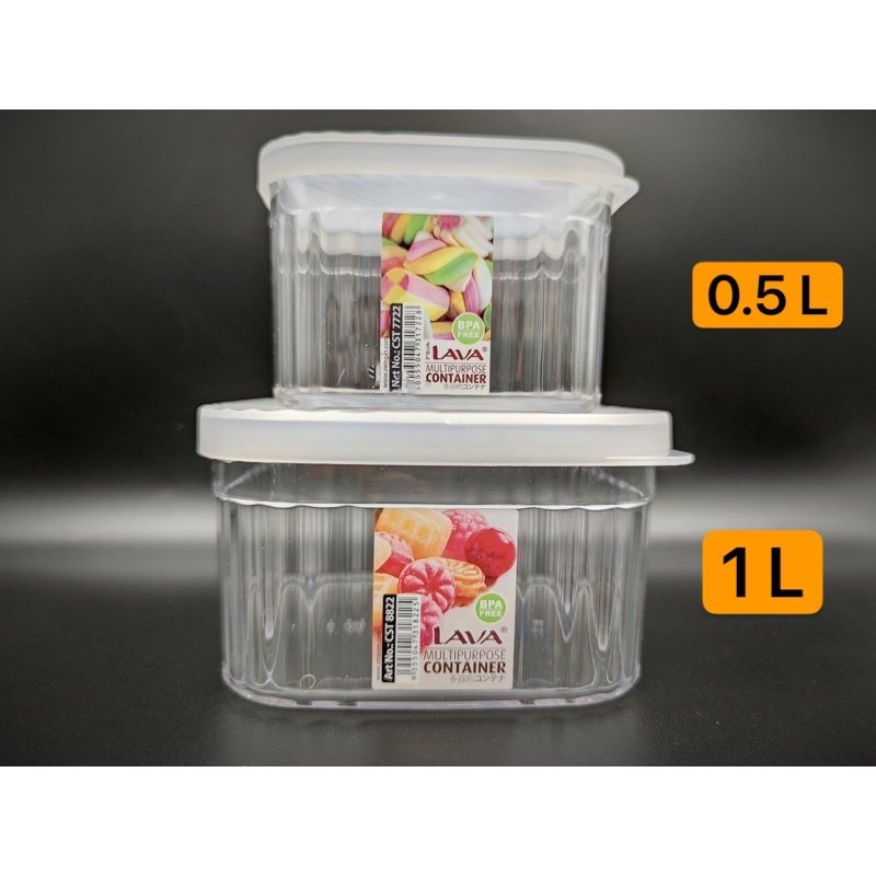 LAVA Air Tight Multipurpose Plastic Canister (0.5L/1L)/Food Container ...