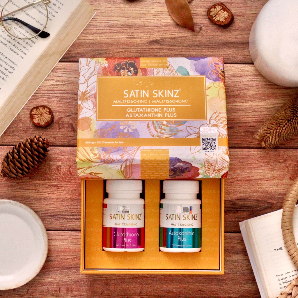 Double Pack Gluta Tabs + Astaxanthine Juliet Eve - 60+60 Comprimés - Soin De La Peau Anti-âge Et éclat - Neuf