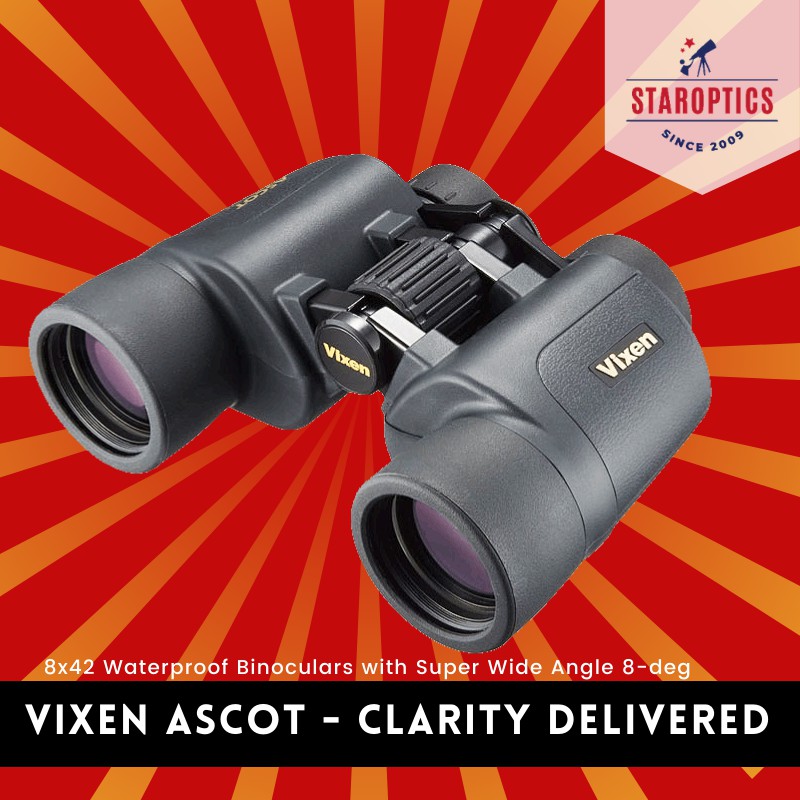 VIXEN Ascot 8x42 Waterproof Binoculars for Birding Stargazing Nature