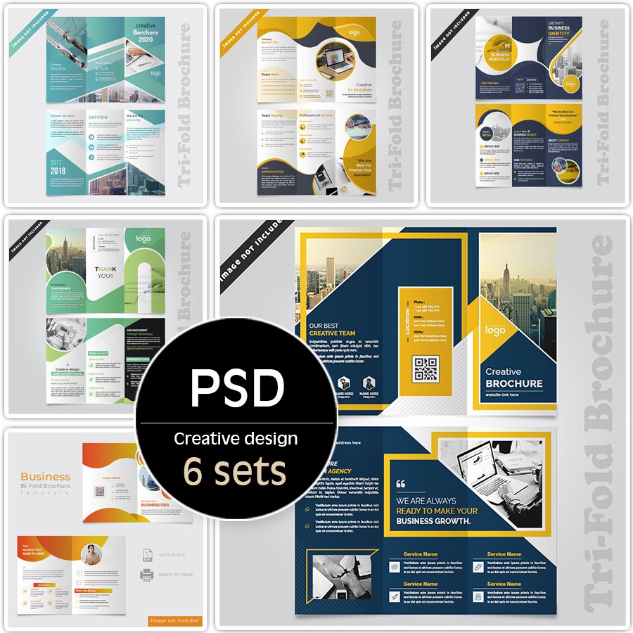 Graphic Design Template Bundle Pack / Mock Up / Corporate Design / Tri ...