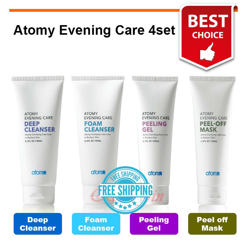 Atomy Evening Care Foam & Deep Cleanser/Peeling Gel/Peel-Off Mask ...