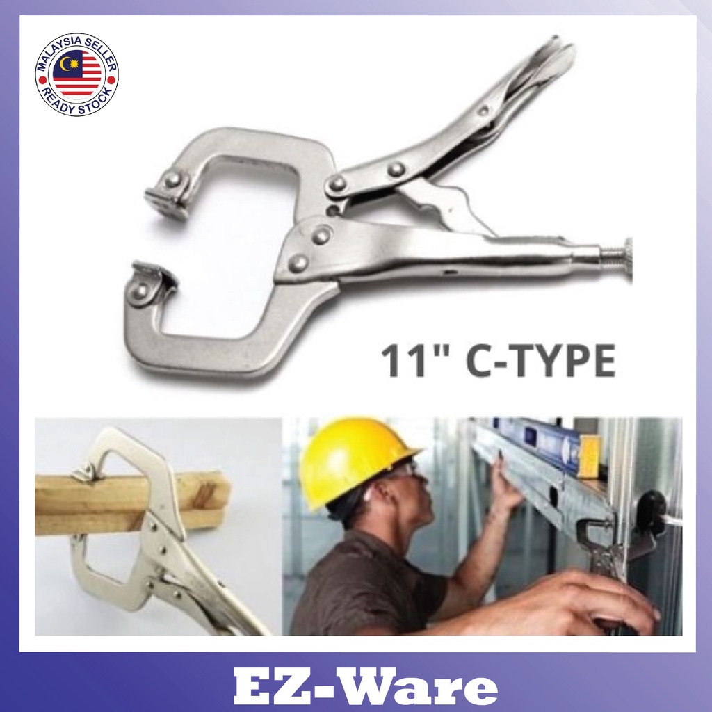 Amtech 6" & 11" C-Clamp Set - Quick Release Lever, Forged Steel, Welding Clamps - Pick Qty