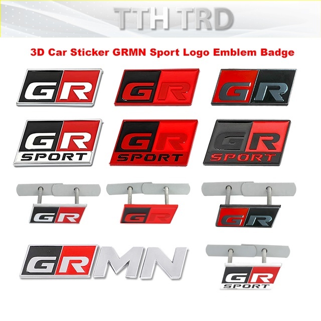 3D Car Sticker GR GRMN Gazoo Racing Sport Logo Emblem Badge Decal Front ...