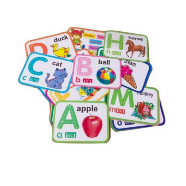 TOS Alphabet ABC Letter and Numbers Flash Cards Set for Baby Toddler ...