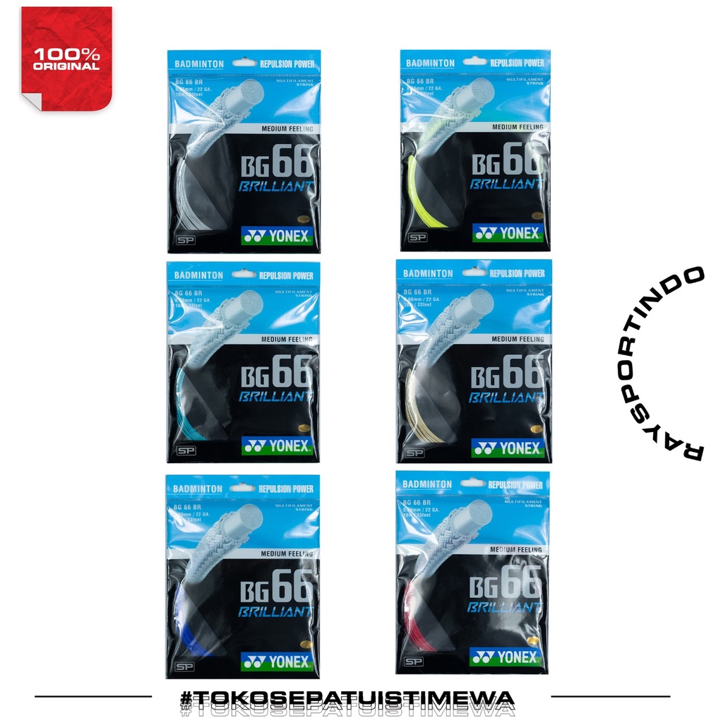Yonex BG 66 Brilliant BADMINTON Racket String 6 Colors | Shopee Malaysia